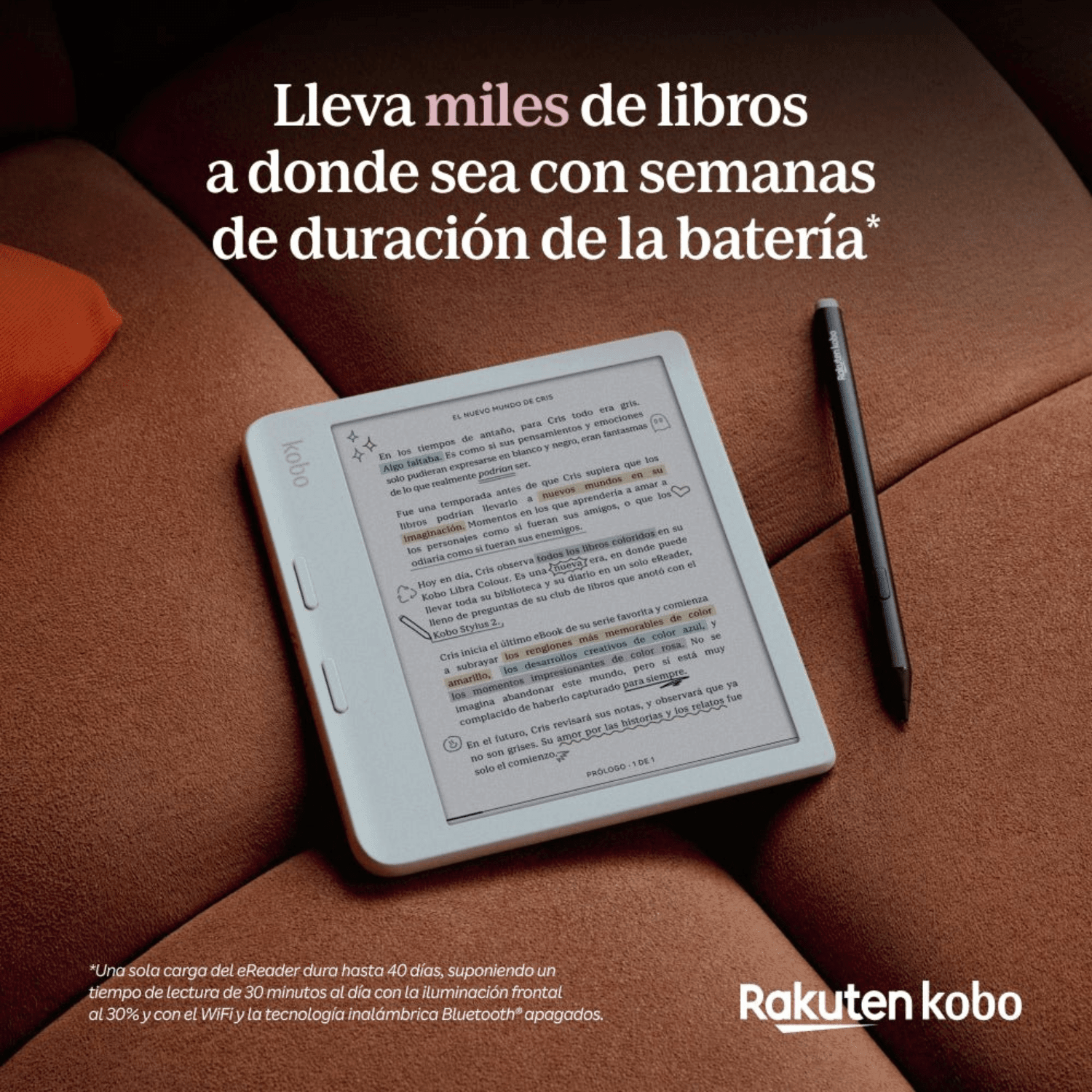 Lector E Reader Kobo Libra Colour HD 7" 32GB Negro Open Box - Bestmart