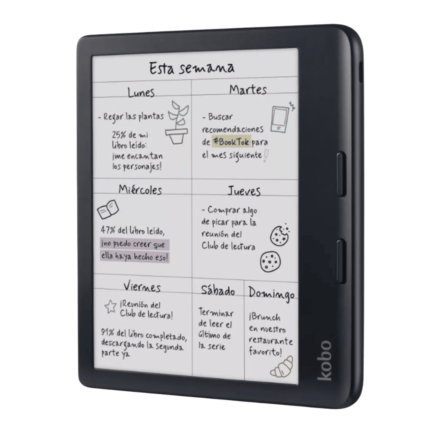 Lector E Reader Kobo Libra Colour HD 7" 32GB Negro Open Box - Bestmart