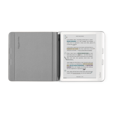 Lector e reader Kobo Libra Colour Negro con Funda Notebook SleepCover Beige - Bestmart