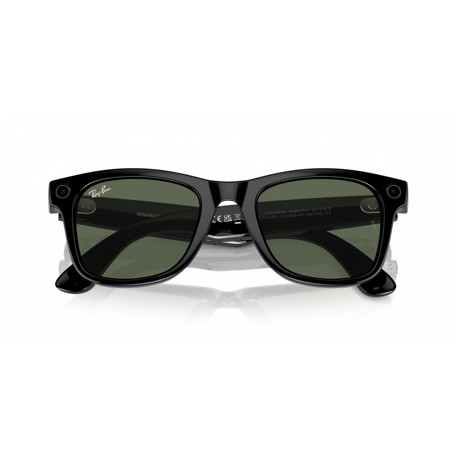 Lentes Inteligentes Ray-Ban Meta Wayfarer RW4008 Negro Lentes Verde G-15 Large - Bestmart