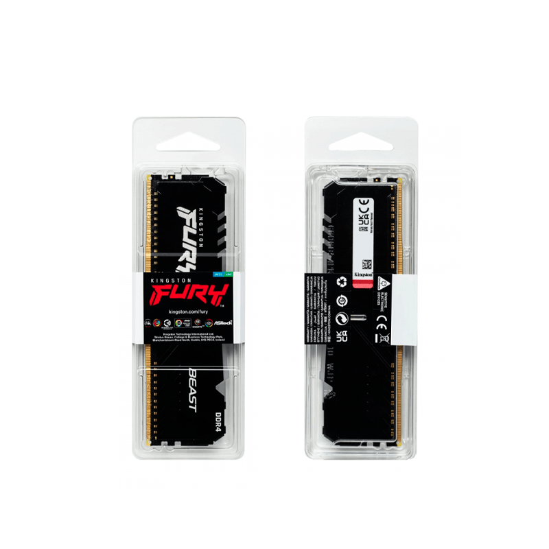 MEMORIA RAM DDR4 KINGSTON FURY BEAST RGB 8GB 3200MHZ DIMM - Bestmart
