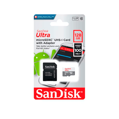 MICRO SD ULTRA SANDISK - 128GB - CLASE 10 - Bestmart