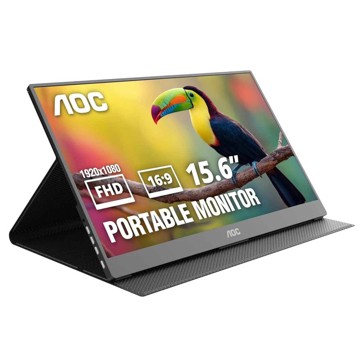 Monitor Portátil AOC 16T20 15.6” Full HD IPS USB - C Mini HDMI con Altavoces - Negro - Bestmart