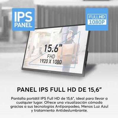 Monitor Portátil MSI PRO MP161 E2 15.6” FHD IPS Gris - Bestmart