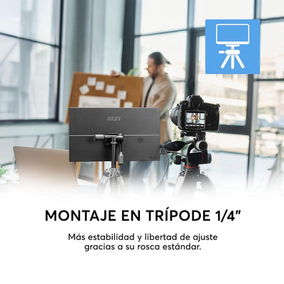 Monitor Portátil MSI PRO MP161 E2 15.6” FHD IPS Gris - Bestmart