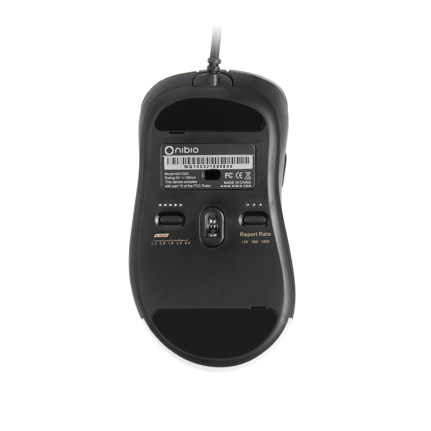 Mouse Gamer Nibio Rule - 16.000 DPI - Negro - Bestmart