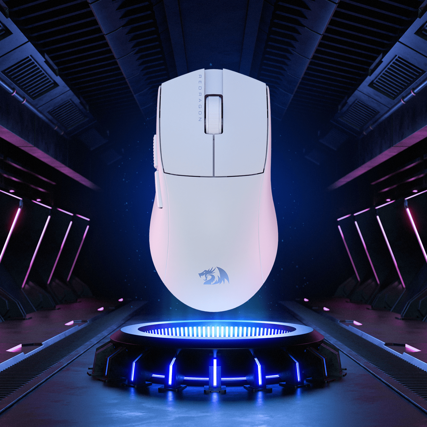 Mouse Gamer Redragon King Pro M916 - 1K Hz - Blanco - Bestmart
