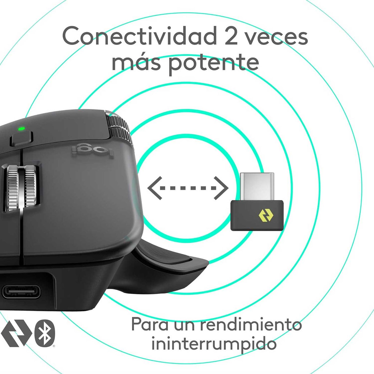 Mouse inalámbrico Bluetooth Logitech MX Master 4 Negro - Bestmart