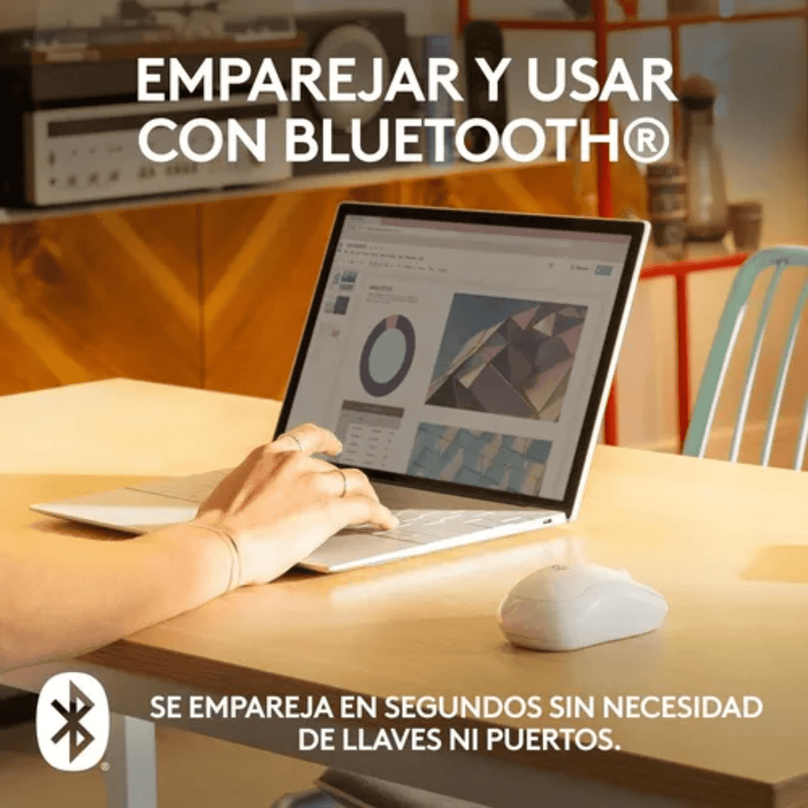 Mouse inalámbrico Logitech M240 Silent blanco - Bestmart