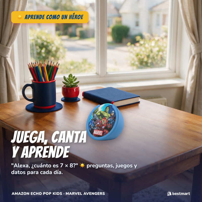 Echo Pop Kids Marvel - Juega canta y aprende