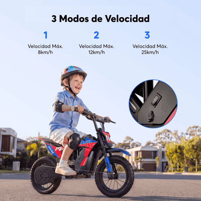 Navee Moto de Cross Eléctrica Infantil Cyber X Pro 8-11 Años Máx 25km/h Autonomía 14.5km 350W Neumáticos 8" Cross Suspensión Trasera Chasis Acero Negro - Bestmart