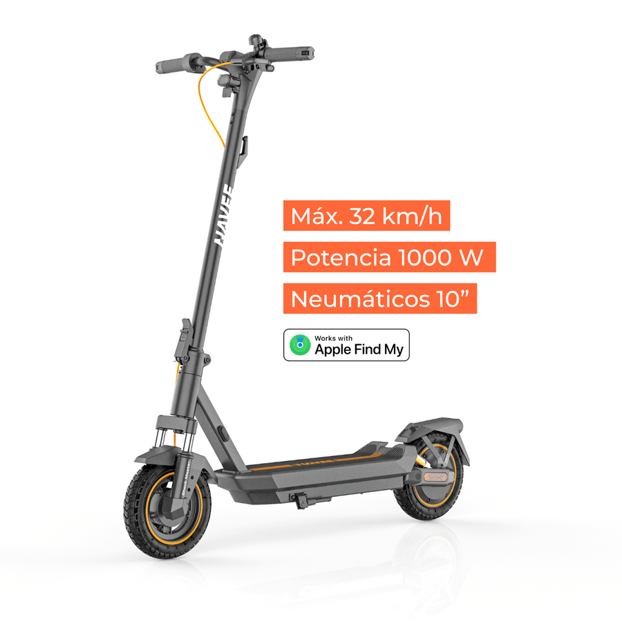 Navee Scooter Eléctrico GT3 Pro Plegable Autonomía 60km Máx 32km/h Neumáticos 10" 1000W Suspensión Cuádruple TCS Negro Open Box - Bestmart