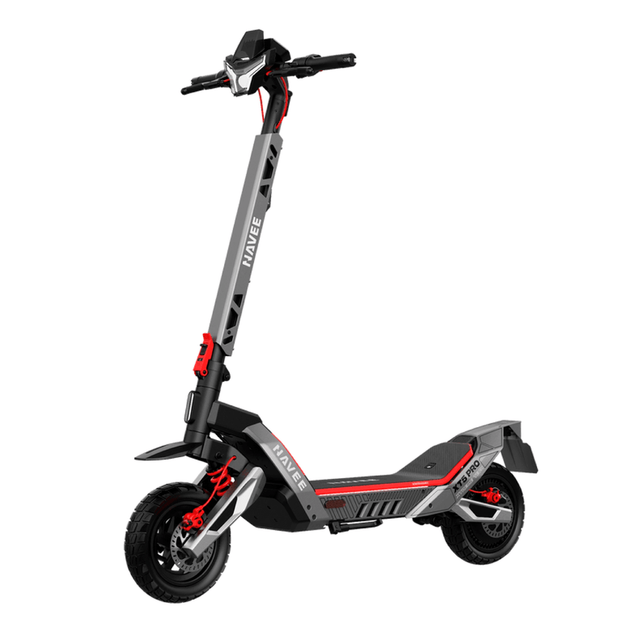 Navee Scooter Eléctrico XT5 Pro Todoterreno Plegable Autonomía 75km Máx 50km/h Neumáticos 12" 2200W Triple Freno Suspensión Doble IPX6 Negro - Bestmart