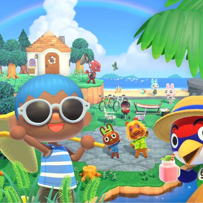 Nintendo Switch Lite Animal Crossing Edición Limitada Patrón Aloha - Turquesa - Bestmart