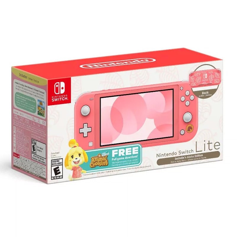 Nintendo Switch Lite Animal Crossing: New Horizons Isabelle Aloha Edition - Rosa - Bestmart