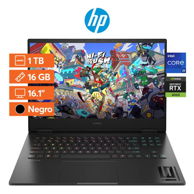 Notebook Gamer HP Omen FHD 16.1" - Intel Core i9 de 13.ª gen - 16GB - Negro - Bestmart