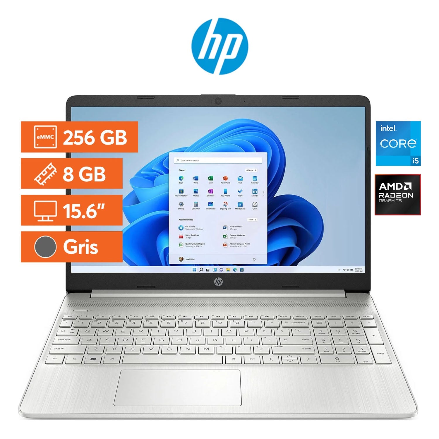 Notebook HP - 15.6" Full HD - Intel Core i5 - 1135G7 - 8GB RAM - 256GB SSD - Windows 11 - Bestmart