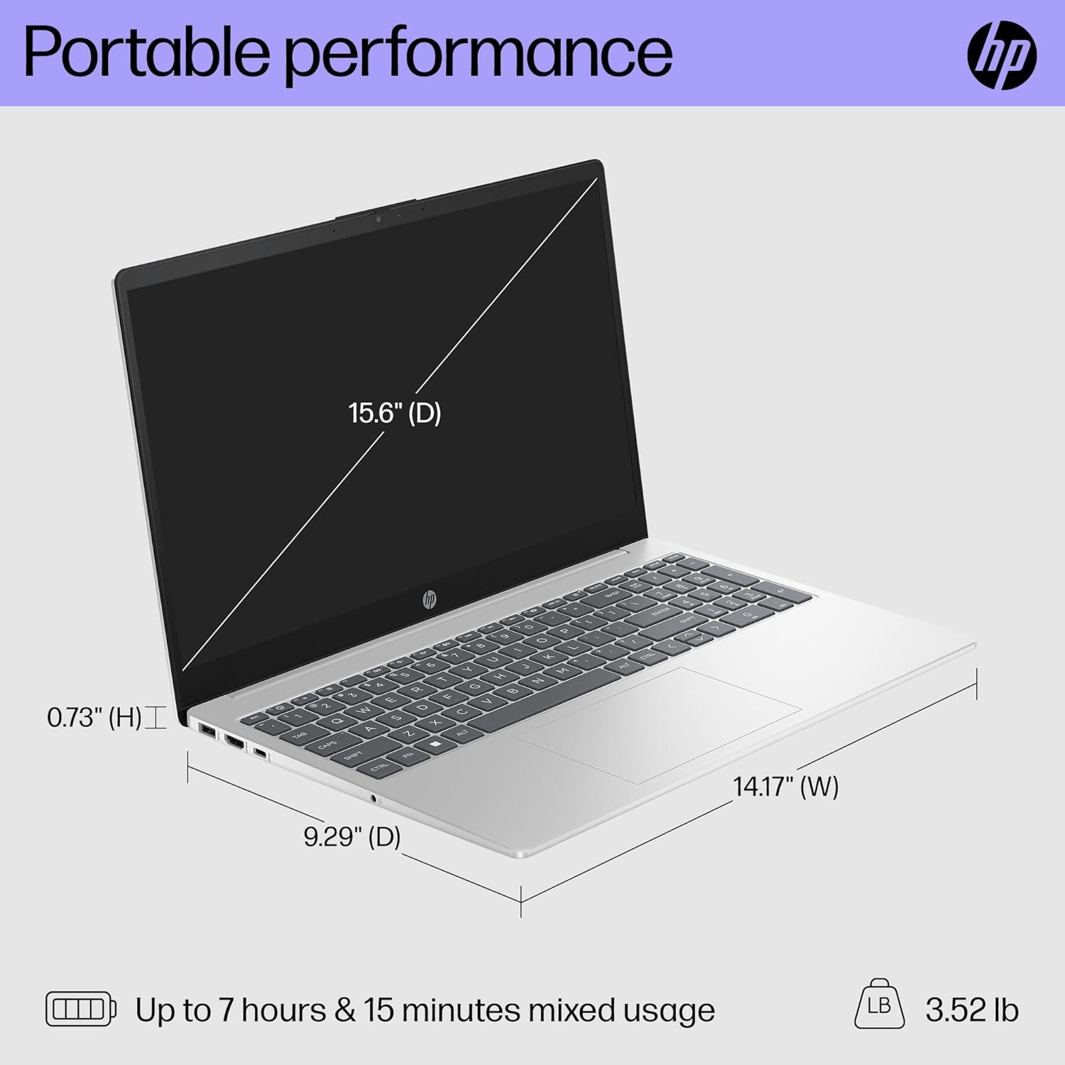 Notebook HP 15.6" Intel Core i5 - 1334U - 8GB RAM - 512GB SSD - Gris - Bestmart
