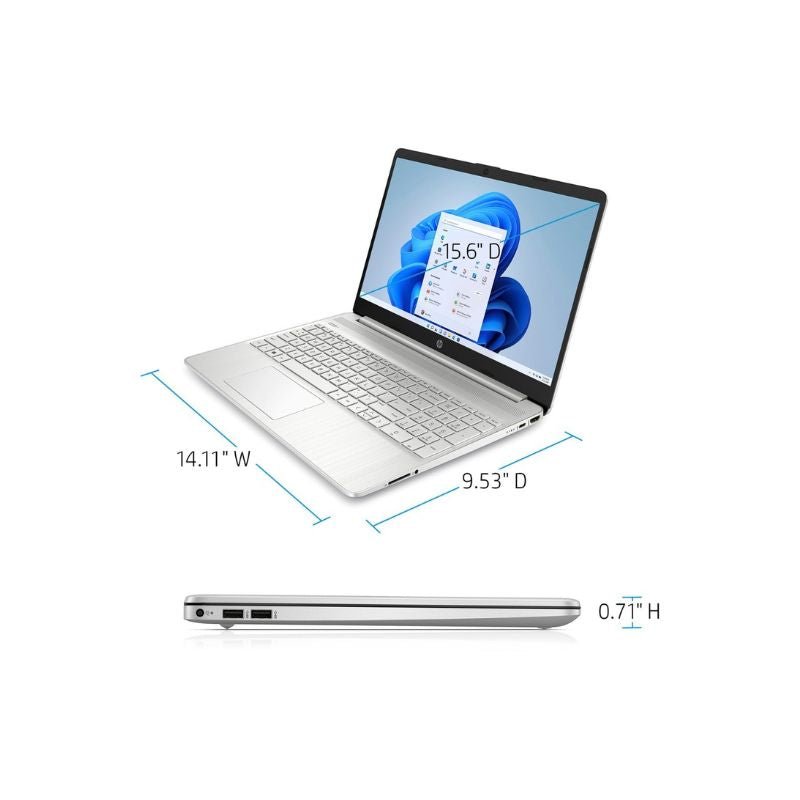 Notebook HP 15,6” - Pantalla Tactil - Intel Core i3 12.ª Gen - 8GB RAM - 256 GB SSD - Silver - Bestmart