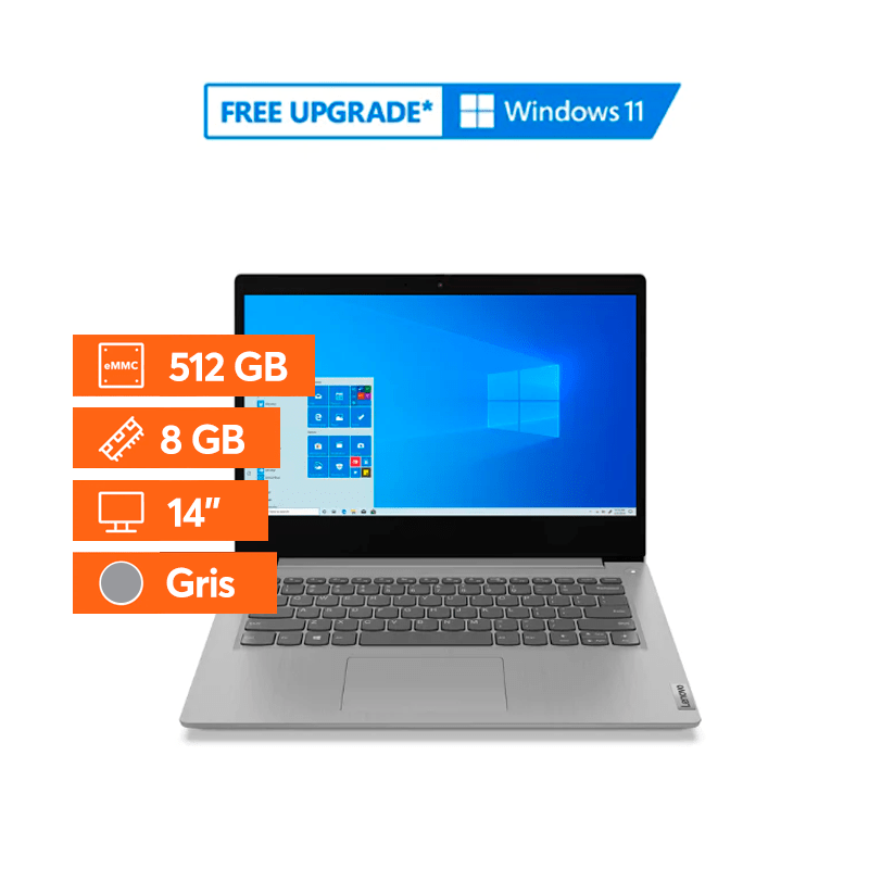 Notebook Lenovo Ideapad 3 - 14" - FHD - I5 - 8GB - 512GB SSD - Windows 10 - GRIS - Bestmart