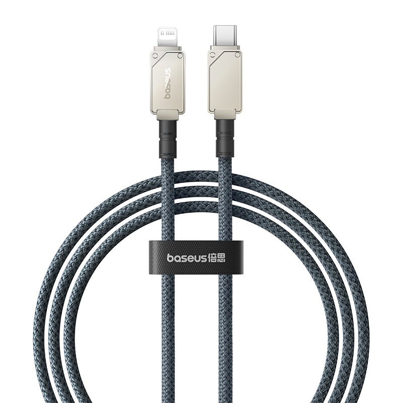 Pack 2 Cables Carga Rápida Baseus Tipo C a Lightning 1m 20W - Blanco y Negro - Bestmart