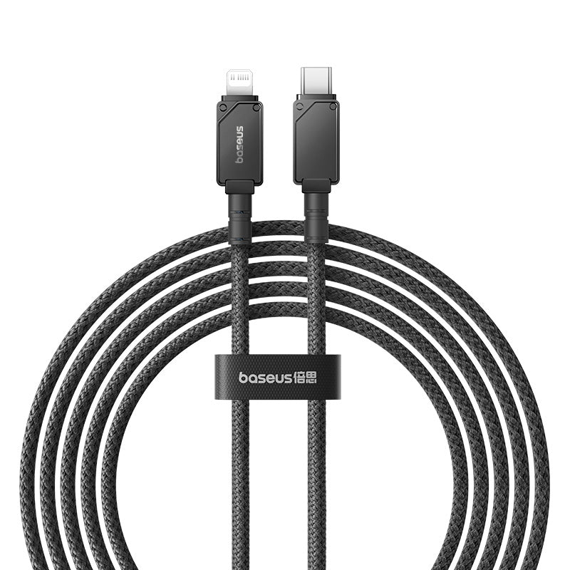 Pack 2 Cables de Carga Rápida Baseus Tipo C a Lightning 2m 20W - Blanco y Negro - Bestmart