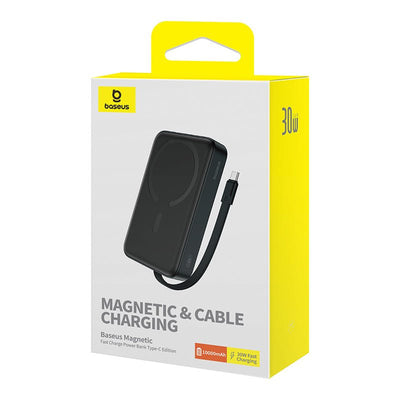 Pack 2 Power Bank Baseus Magnético 30W 10000mAh - Tipo C - Blanco y Negro - Bestmart