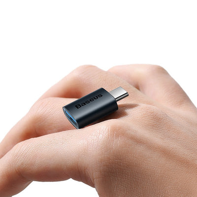 Pack Adaptadores Baseus Mini OTG 10Gbps - Tipo C a USB 3.1 - Negro / Azul - Bestmart