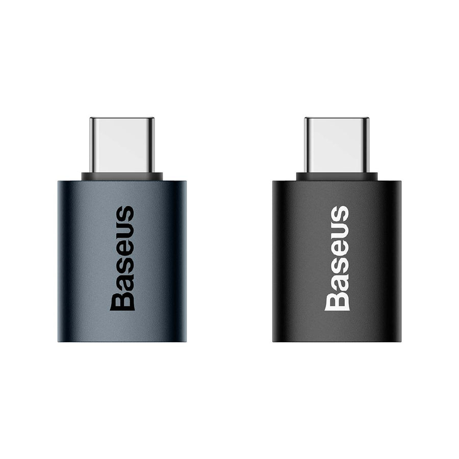 Pack Adaptadores Baseus Mini OTG 10Gbps - Tipo C a USB 3.1 - Negro / Azul - Bestmart
