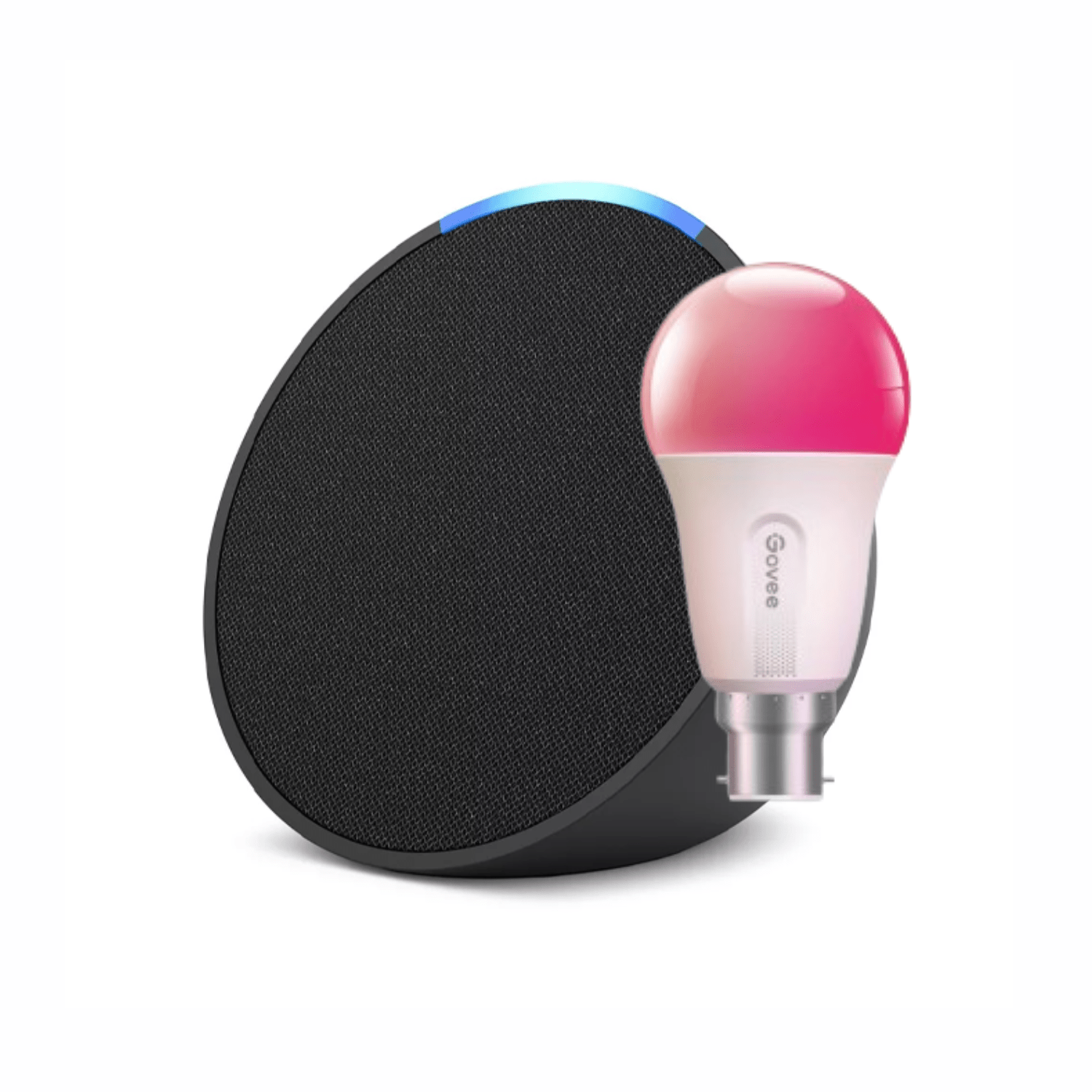 Pack Alexa Echo Pop Negro + Ampolleta Inteligente Govee RGBWW - Bestmart