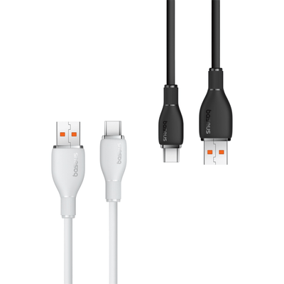 Pack cables de Carga Baseus USB a Tipo - C de 2 Metros - 100W - Series Pudding - Blanco y Negro - Bestmart
