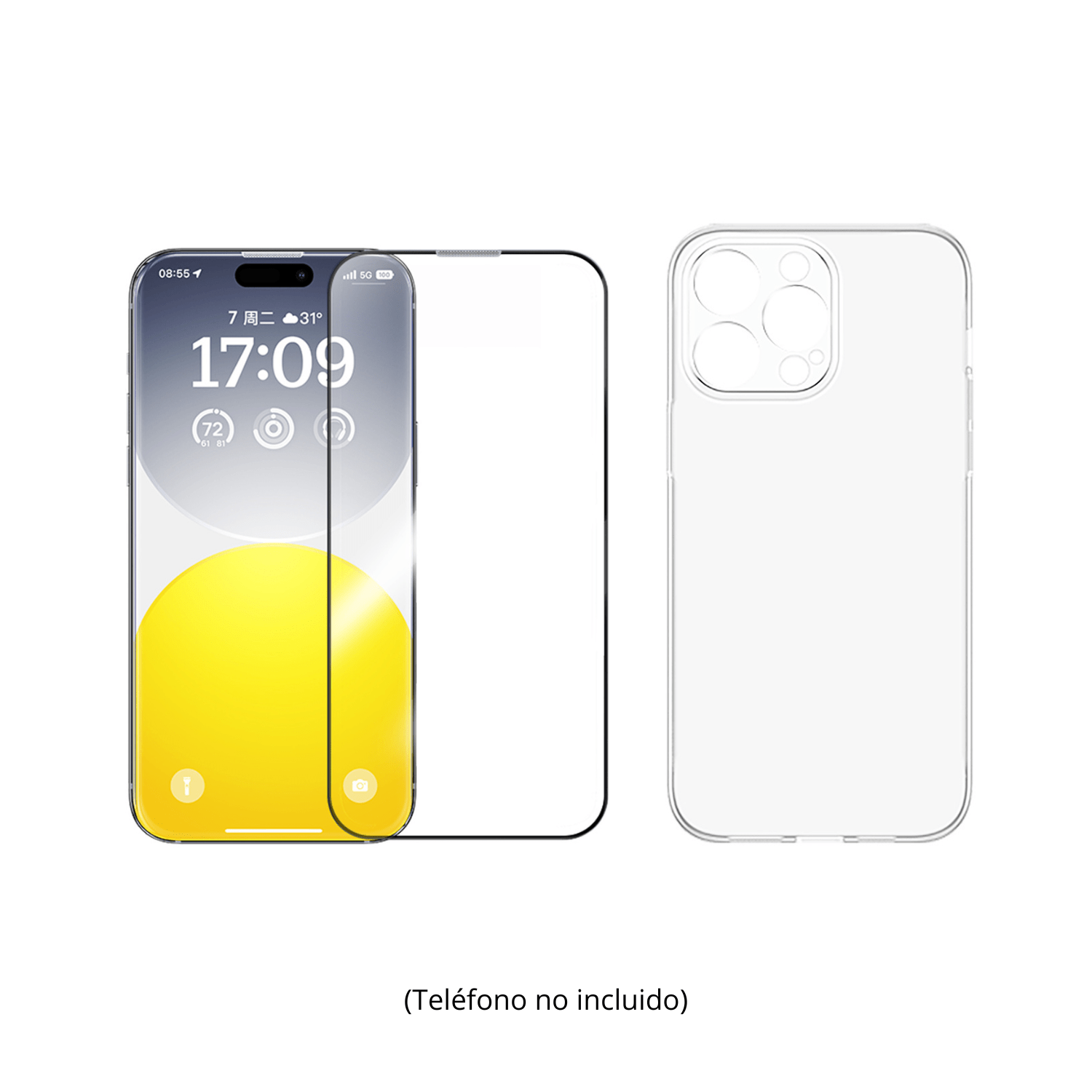 Pack Carcasa Baseus Lucent + Lámina Protectora Baseus Sapphire para iPhone 15 Pro Max - Bestmart