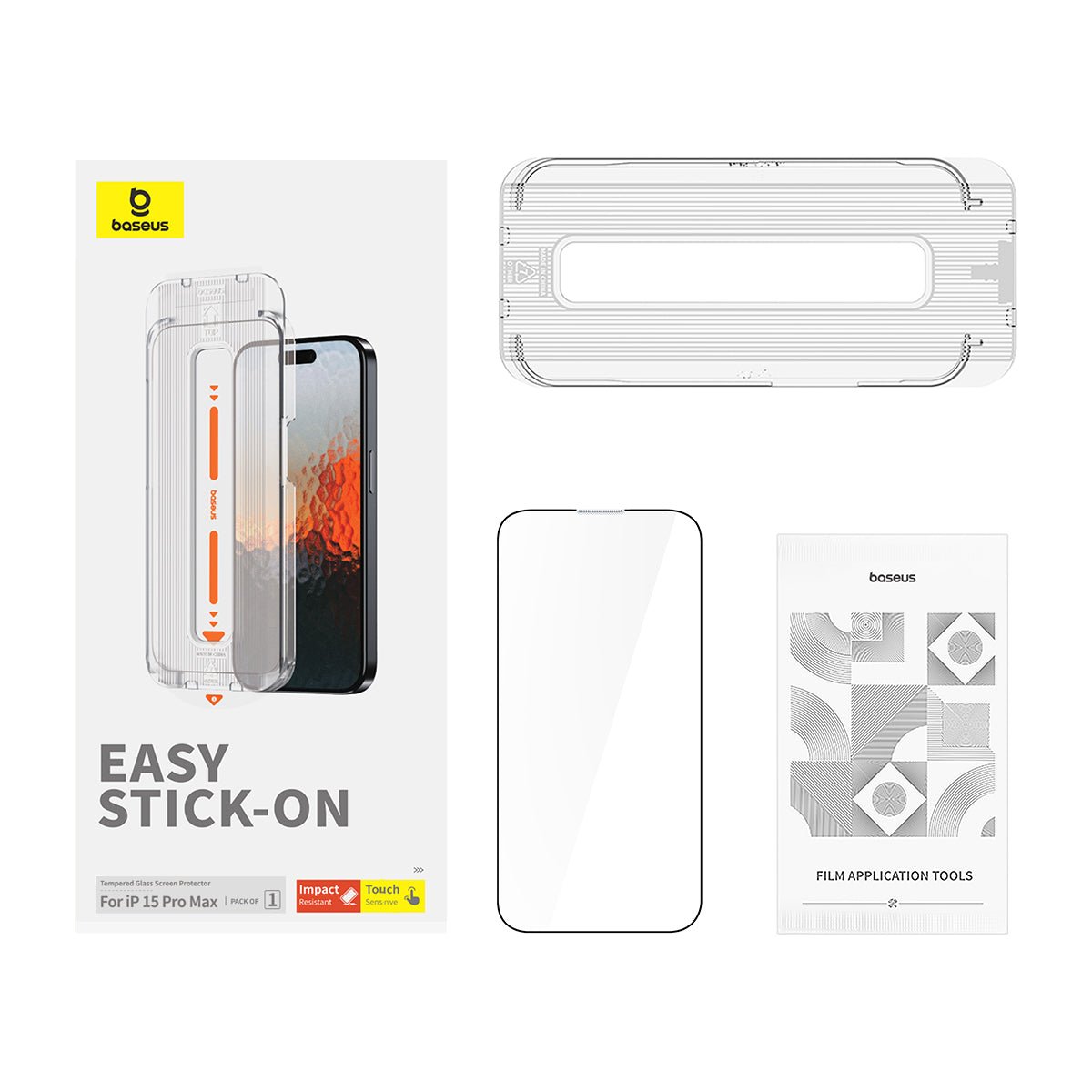 Pack Carcasa Baseus Lucent + Lámina Protectora Baseus Sapphire para iPhone 15 Pro Max - Bestmart
