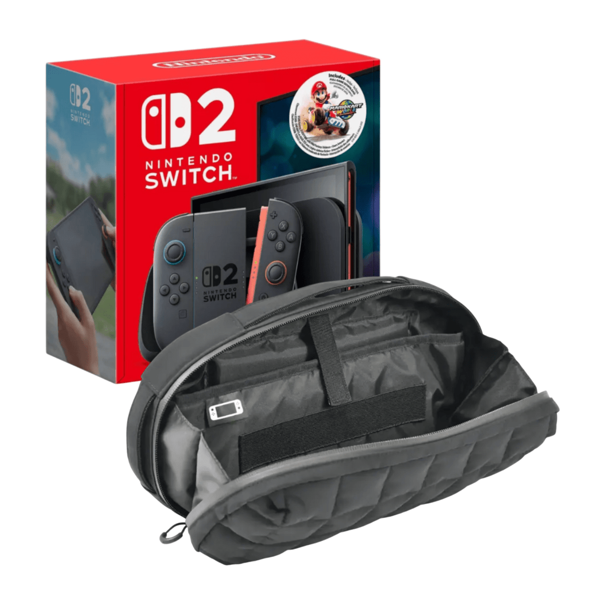 Pack consola Nintendo Switch 2 Bundle Mario Kart World + Estuche Puff - Bestmart