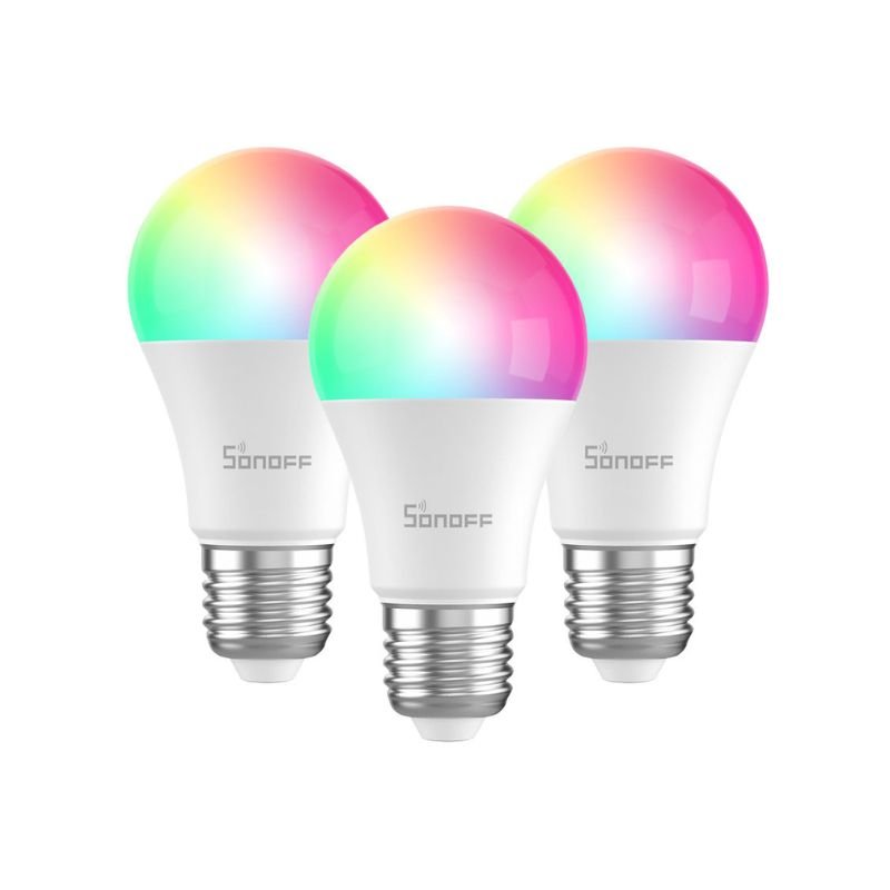 Pack de 3 Ampolletas LED RGB con WiFi - Sonoff - Frio / Calido / RGB - Bestmart