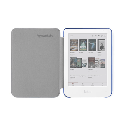 Pack ereader Kobo Clara Colour HD Blanco con Funda Basic SleepCover Azul - Bestmart