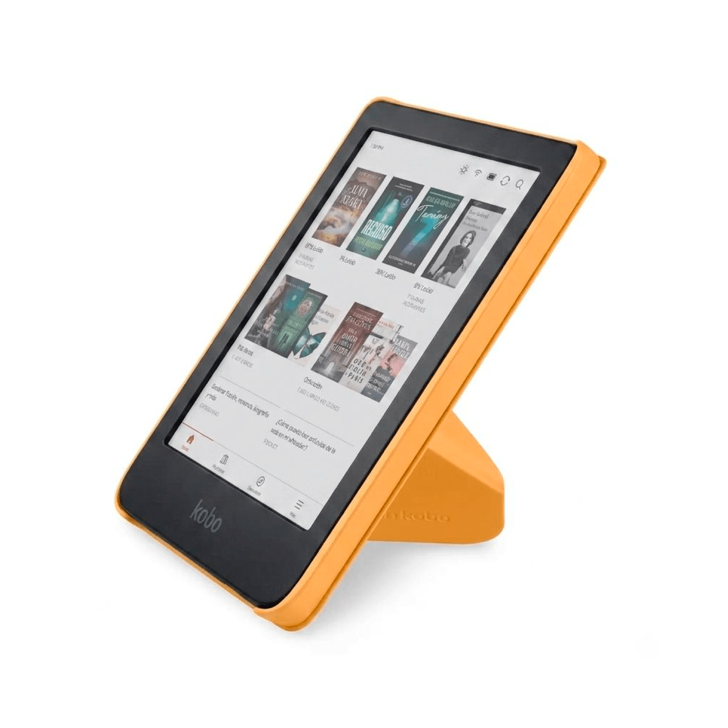 Pack ereader Kobo Clara Colour HD Negro con Funda SleepCover Premium Amarillo - Bestmart