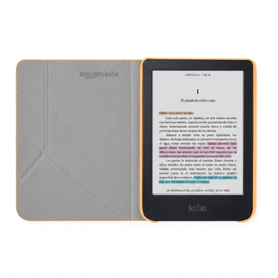 Pack ereader Kobo Clara Colour HD Negro con Funda SleepCover Premium Amarillo - Bestmart