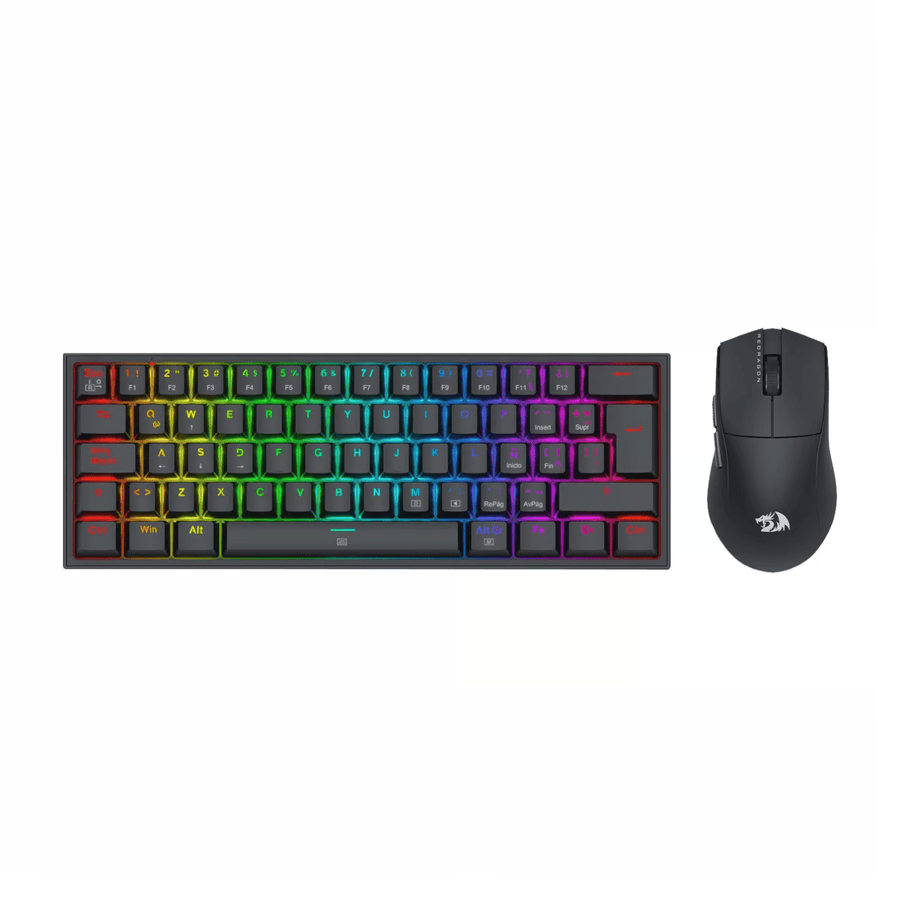 Pack Gamer Redragon S143: Teclado K617 RGB y Mouse King M724 Negro - Bestmart