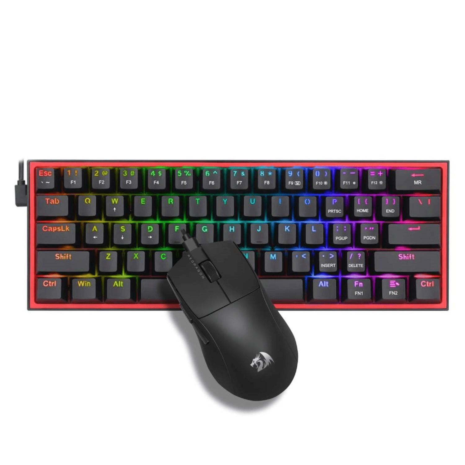 Pack Gamer Redragon S143: Teclado K617 RGB y Mouse King M724 Negro - Bestmart