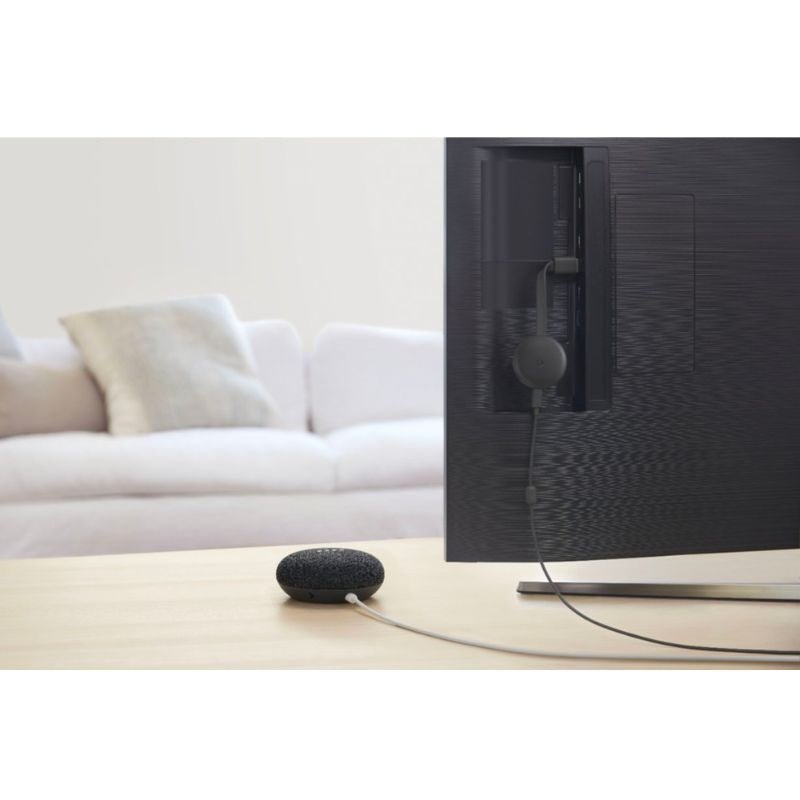 Pack Google Nest Mini (2da Gen.) - Negro + Ampolleta LED Inteligente RGB - Bestmart