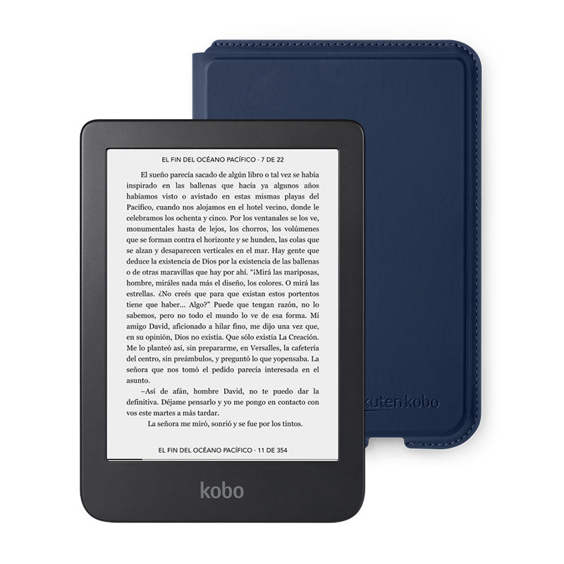 Pack Kobo Clara 2E eReader HD - Azul + Funda Basic SleepCover - Azul - Bestmart