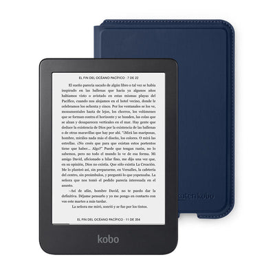 Pack Kobo Clara 2E eReader HD - Azul + Funda Basic SleepCover - Azul - Bestmart
