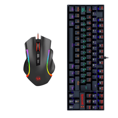 Pack Redragon Teclado Kumara K552 Blue Switch + Mouse Griffin M607 Negro - Bestmart