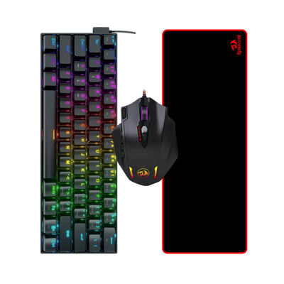 Pack Teclado Redragon Dragonborn K630 + Mouse Impact M908 + Mousepad Suzaku P003 - Bestmart