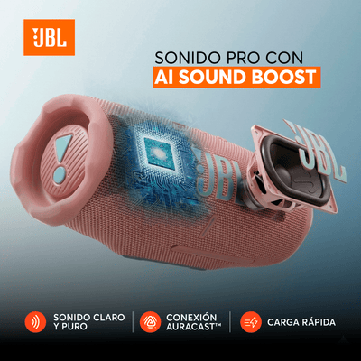 Parlante Bluetooth JBL Charge 6 - Rosado - Bestmart