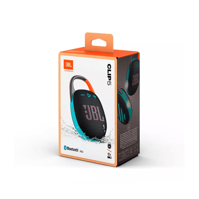Parlante Bluetooth JBL Clip 5 - Negro con Naranjo - Bestmart