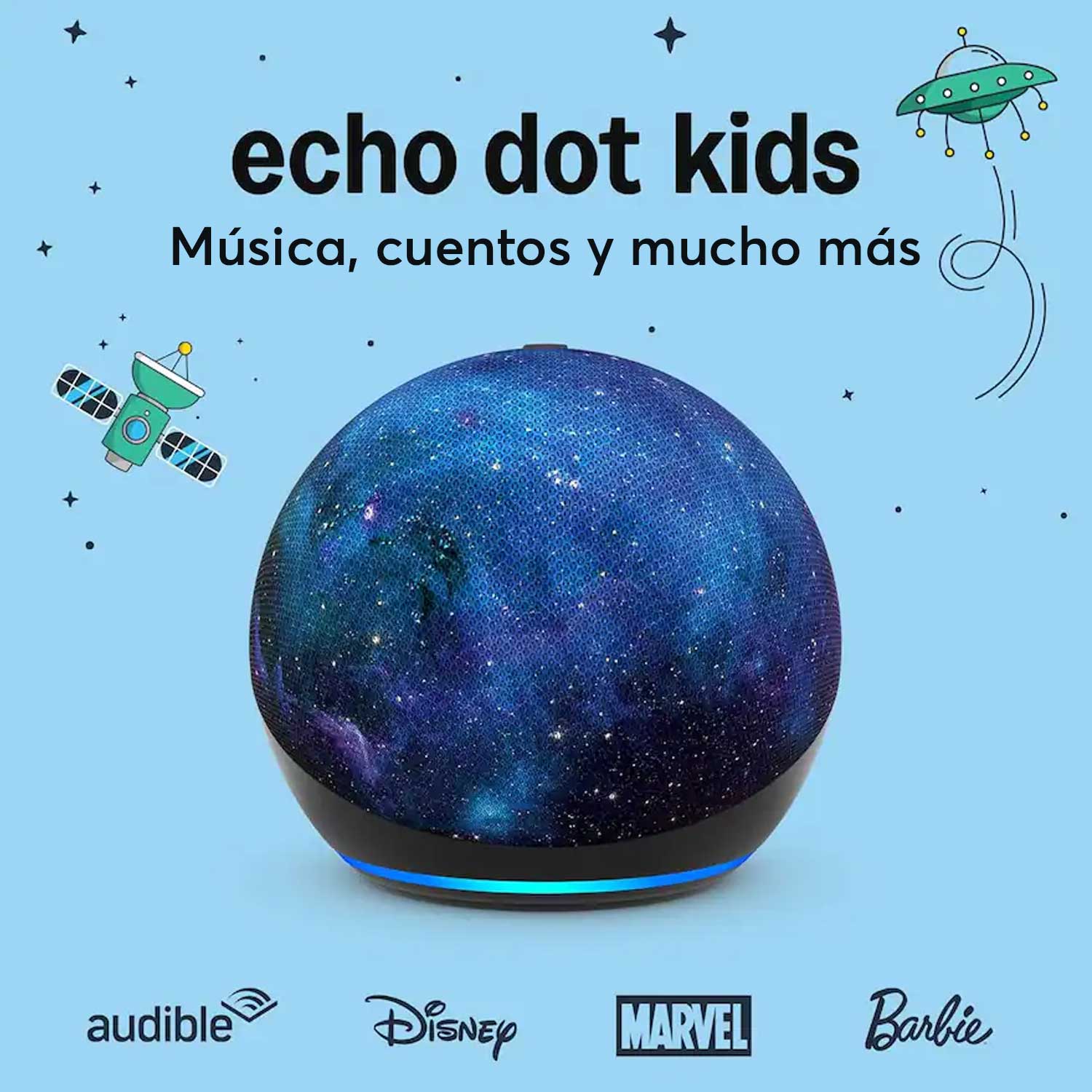 Parlante Inteligente Amazon Echo Dot Kids — Stardust (modelo más reciente) incluye 1 año de Amazon Kids+ - Bestmart