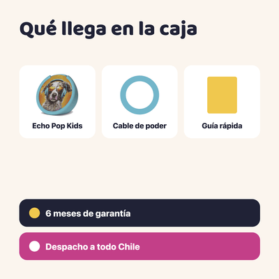 Parlante Inteligente Amazon Echo Pop Kids con Alexa Anthro Pup para Niños - Bestmart