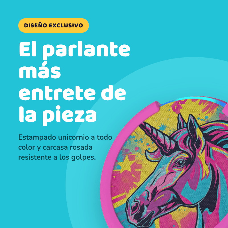 Parlante Inteligente Amazon Echo Pop Kids con Alexa Unicornio para Niños - Bestmart